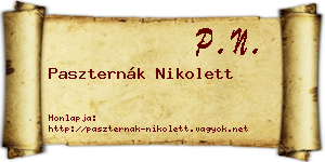 Paszternák Nikolett névjegykártya